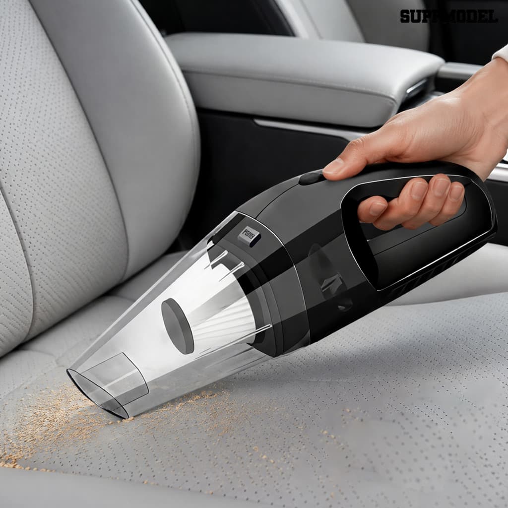 Aspirador De Pó Portátil Para Carro Suppmodel Com Vários Bicos , Sem Fio De Alta Potência 4000Pa Limpeza Profunda Interi