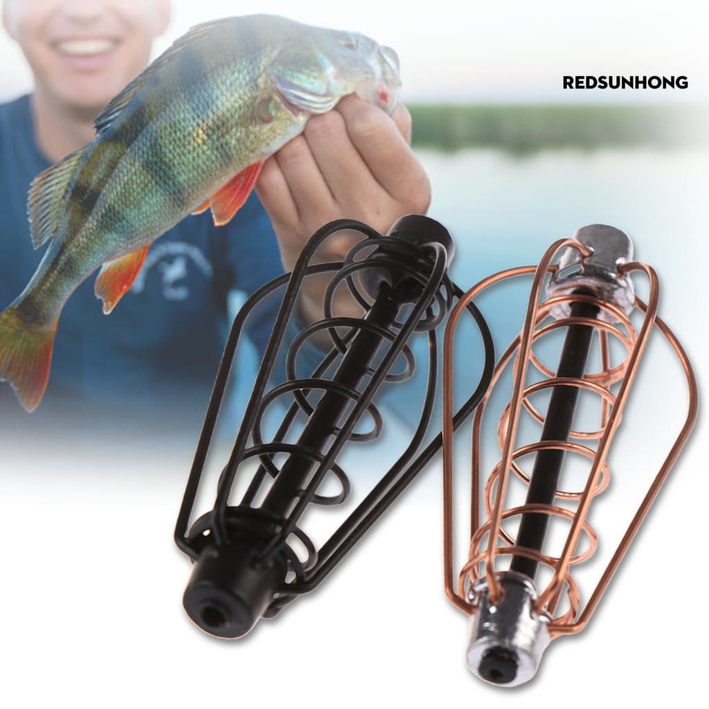 [REDS] 15g/20g/25g/30g Gaiola De Isca Conector Alimentador Titular Lançador Acessório De Pesca De Carpa