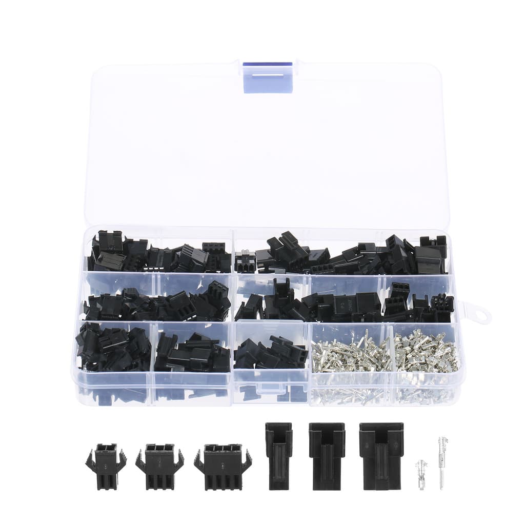 480 Peças JST 2.54mm Passo 2 Pinos 3 4 Conector Habitação Variedade Kit Fêmea E Macho Dupont Conjunto Para Jumper Fio R