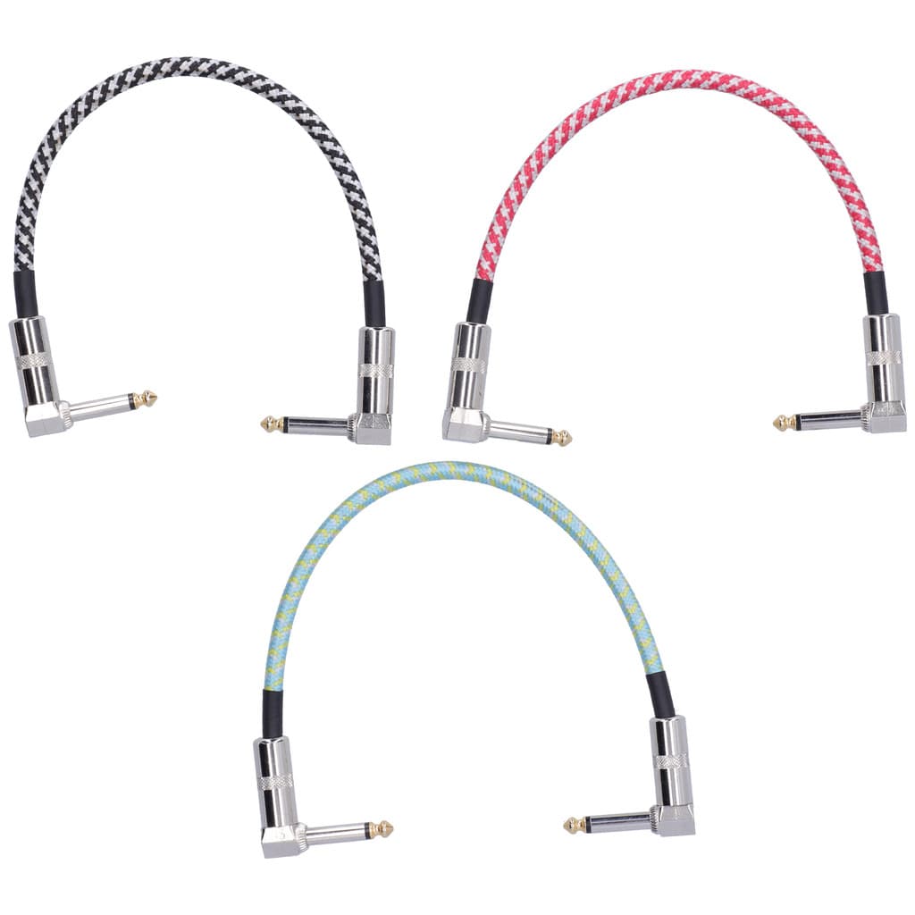 3 Pçs Cabos De Pedal De Efeito De Guitarra Conector Acessórios De Instrumento Musical 32x1.5 0.47cm