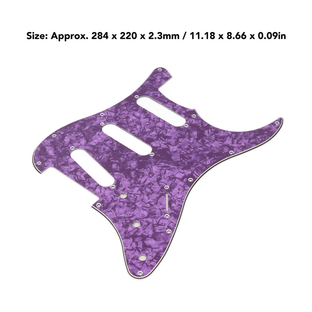 cpnobr Pickguard De Guitarra Elétrica Com 11 Furos De Plástico Frontal Substituição Para Guitarras Strat Roxo