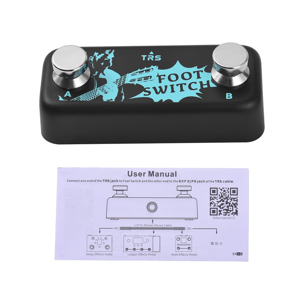 Controlador De Efeito De Pedal Duplo , Canal Ab , Entrada Estéreo De 6.35mm , Plug and Play Para Pedais De Efeitos De Co