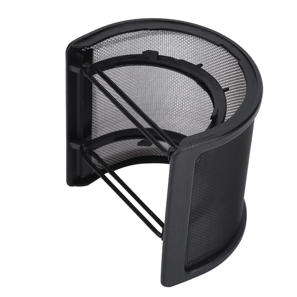 tolobr Microfone Pop Filter U Shape Windshield Máscara Metal Mesh Mic Windscreen Para Estúdio