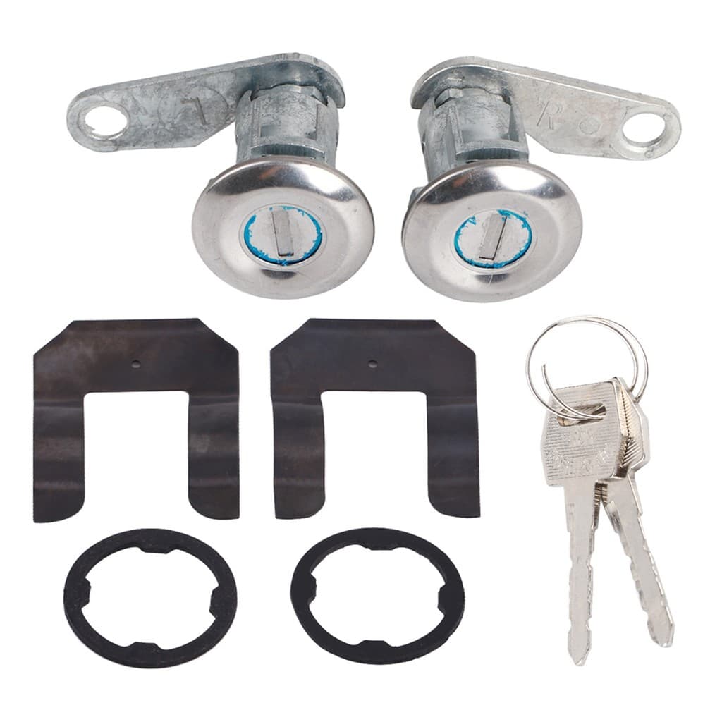 cawdbr Conjunto De Cilindro De Fechadura De Porta De Carro 2 Unidades Com 2 Chaves Para Ford 1988-1991