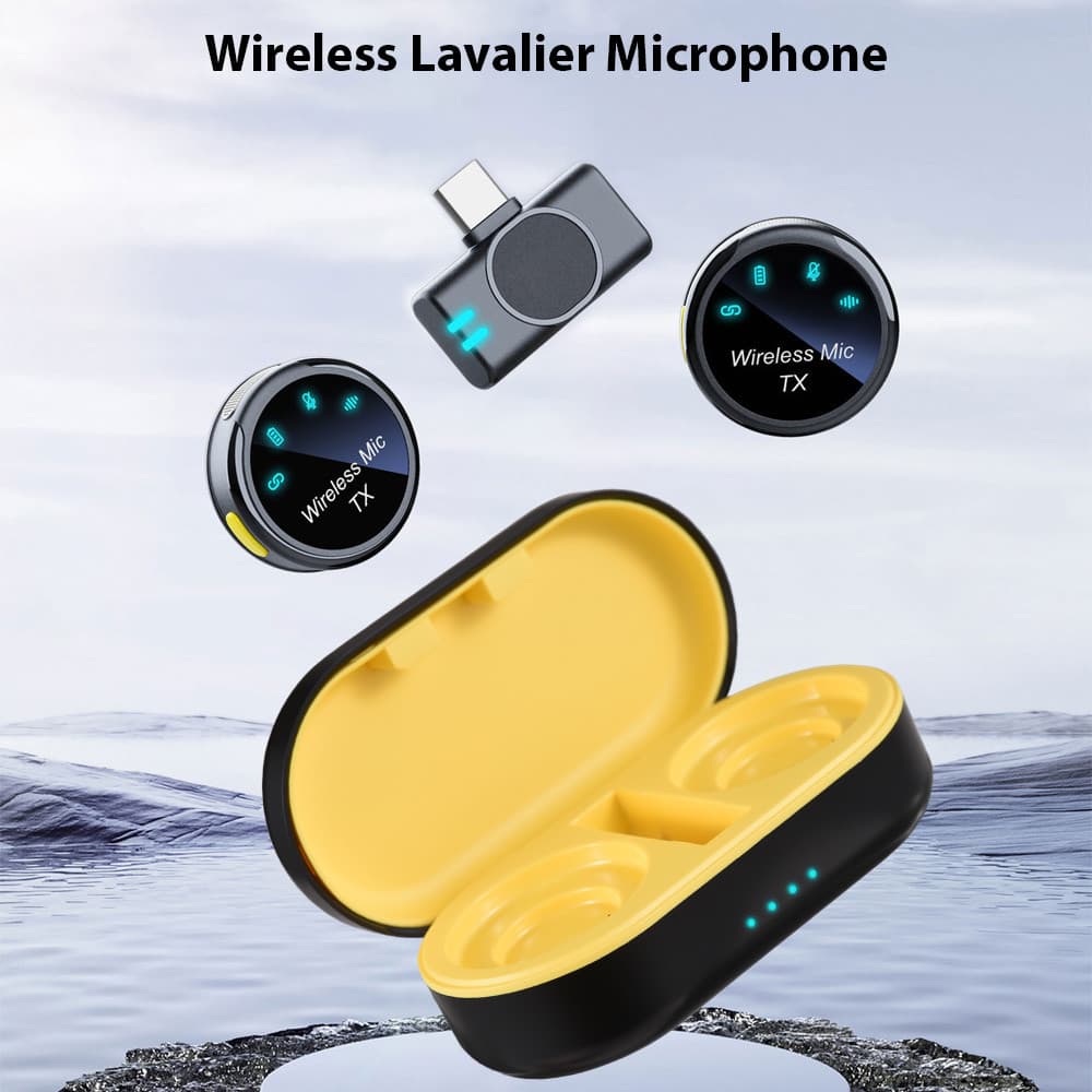 Microfone De Lapela Sem Fio , Sucção Magnética Dupla , Redução De Ruído , Atraso , Tipo C Com Carregamento Recarregável