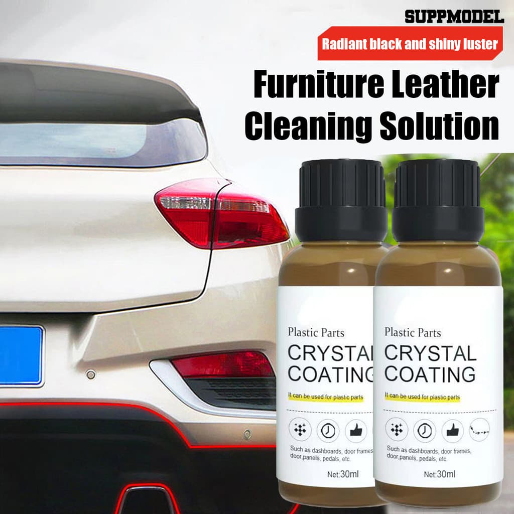 Suppmodel Restaurador De Couro De Carro Com Esponjas 30ml Agente De Revestimento Interior Solução De Cuidados Para Sofás
