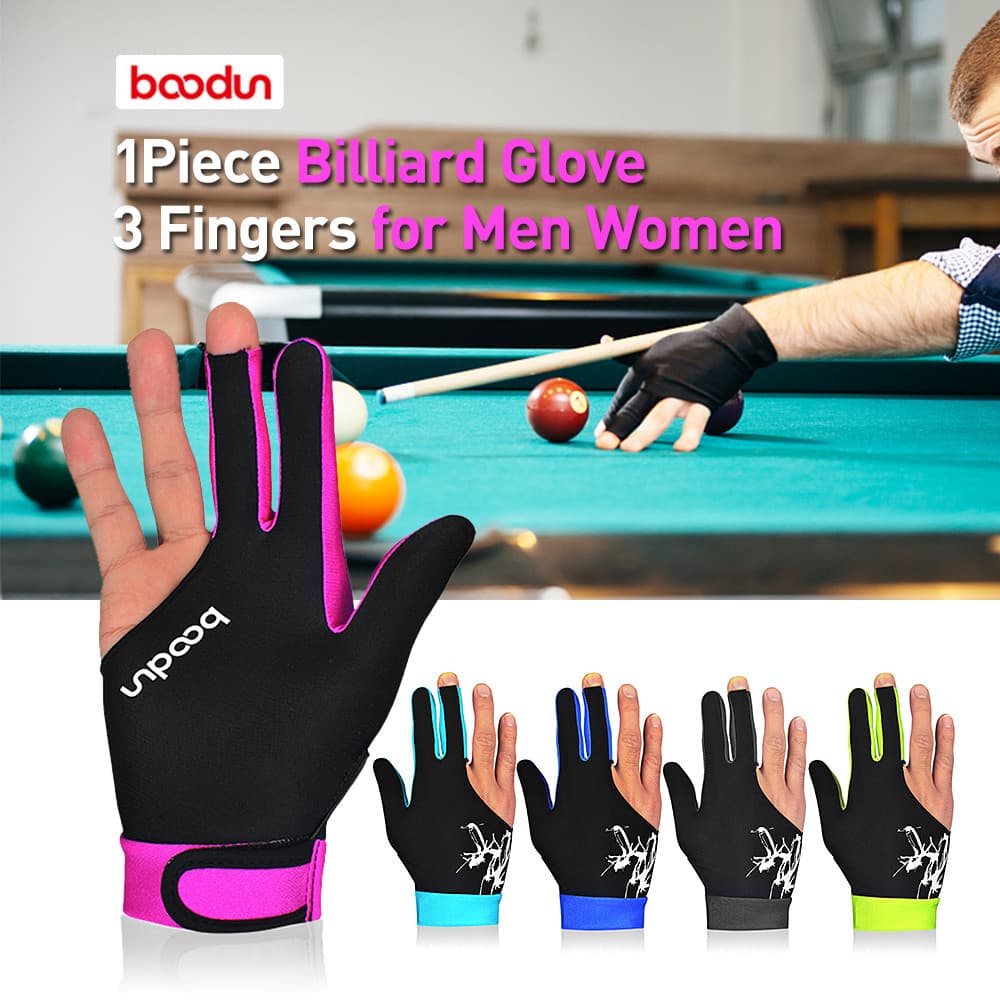 [yeranoutdoor] BOODUN 1 Peça Luva De Bilhar 3 Dedos Cue Esportes Homens Mulheres Atiradores Direita Esquerda Inter