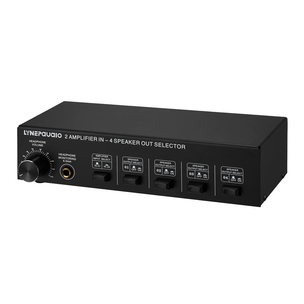 LYNEPAUAIO 2 Em 4 Saídas Interruptor Seletor De Alto-Falante Caixa Amplificador De Zona E Com Controle De Volume Banana