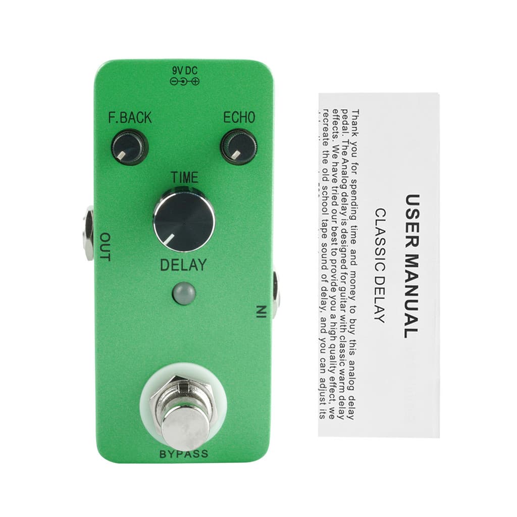 sicibr M-VAVE Delay Analógico Clássico Atraso Echo Pedal De Efeito De Guitarra Shell De Liga De Zinco True Bypass