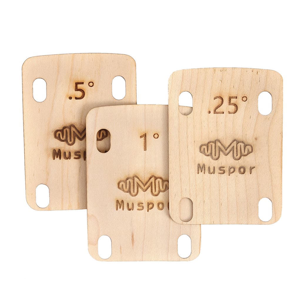 sicibr Muspor MX0360D 3 Peças De Calços De Pescoço De Guitarra 0.25 0.5 Conjunto De Madeira De 1 Graus Para Parafusos Ap