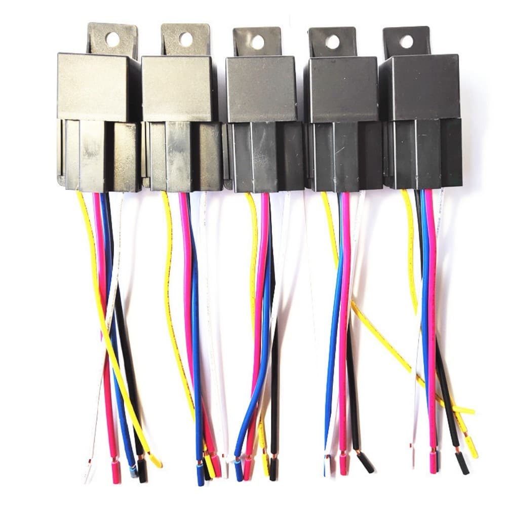 ARBES Quente5 Conjuntos 12V 24V 40A Relé Automotivo 5PIN 4PIN Com Soquete Para Controle De Carro