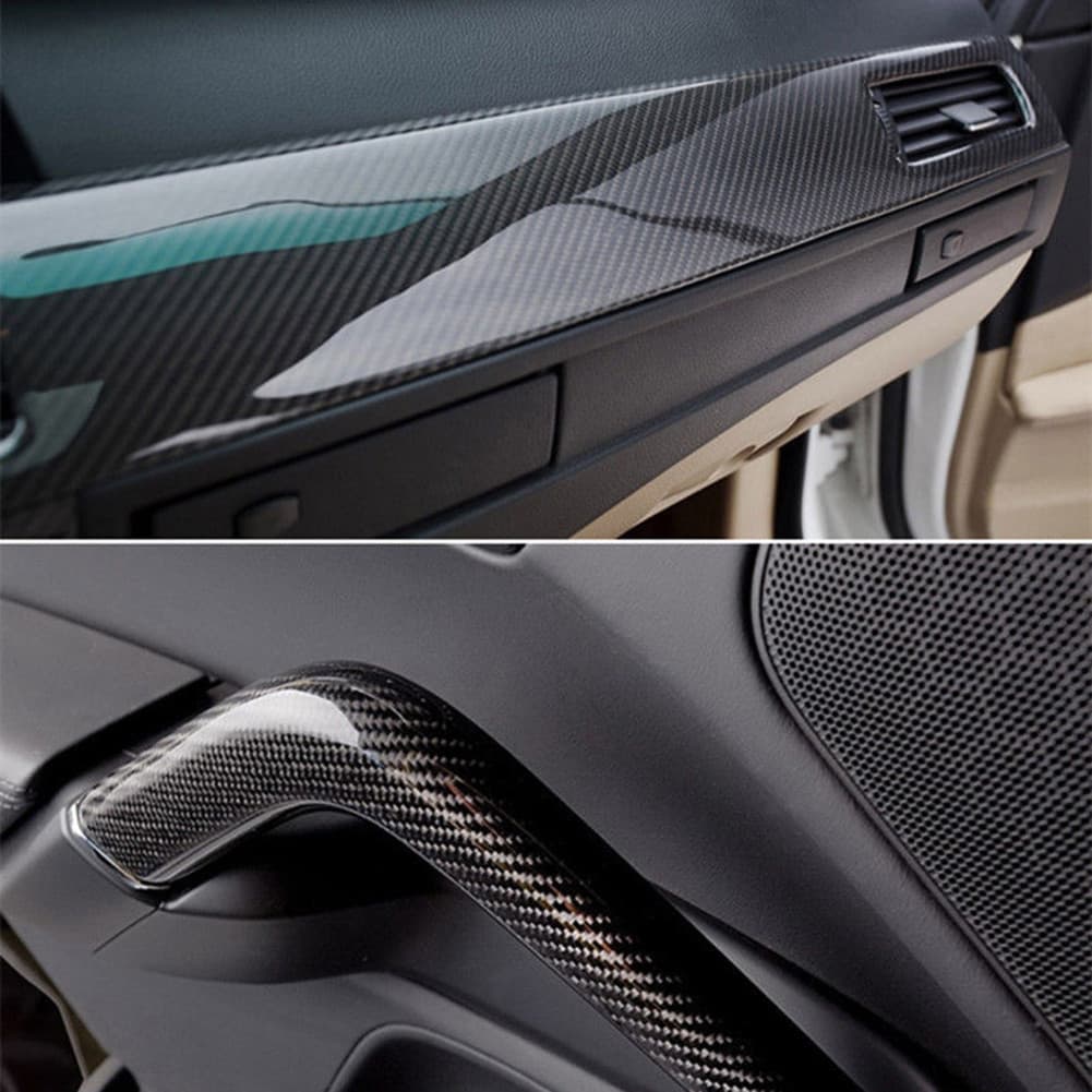 garonne 5D Ultra Brilhante Preto Fibra De Carbono PVC À Prova D'água Envoltório De Carro Adesivo Decalque