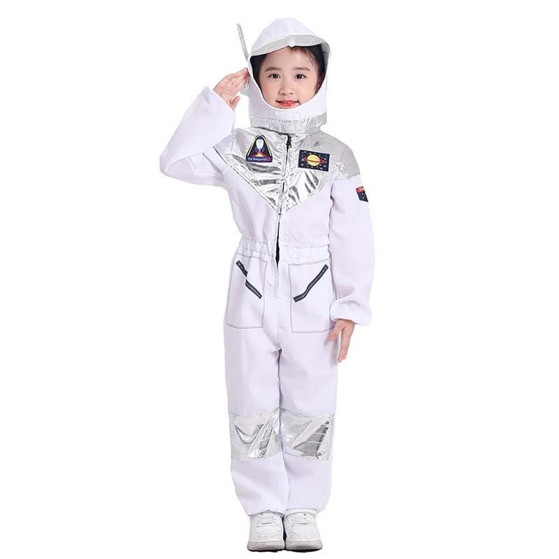 Fantasia De Astronauta Espacial Branca Para Meninas De Luxo , Adequada Halloween , Carnaval , Festa Temática Do Espaço ,