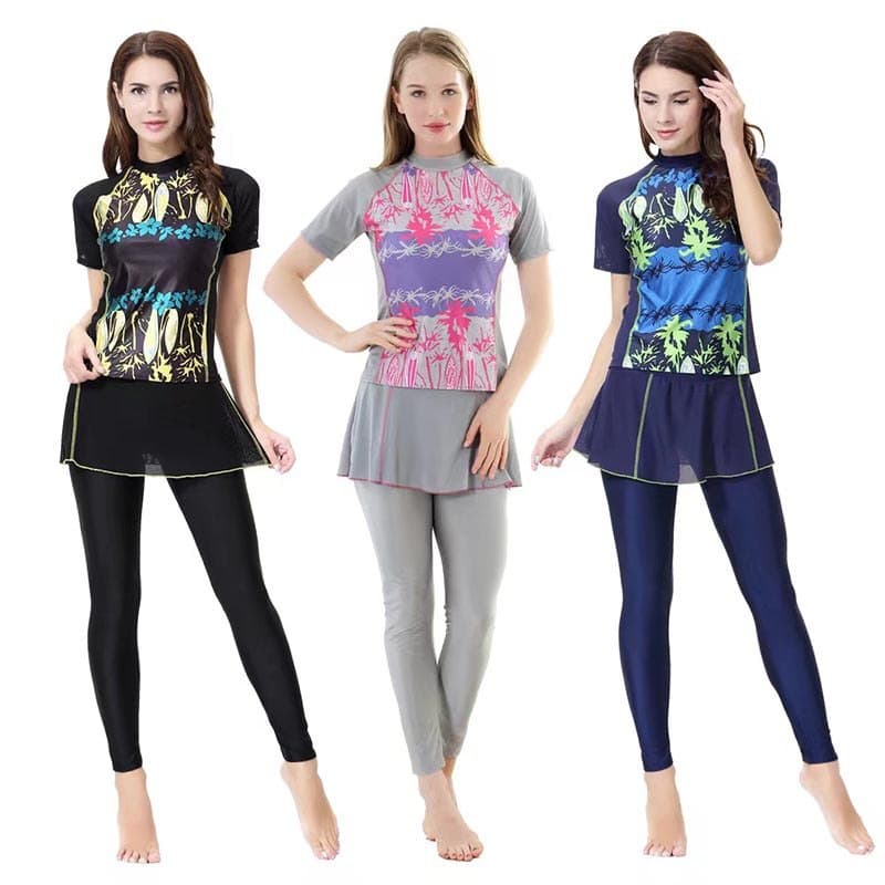 Conjunto De Maiô Esportivo Conservador Feminino Muçulmano