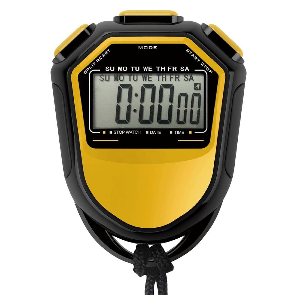 [Andoer.br] Cronômetro À Prova D'água Digital Portátil LCD Temporizador Cronógrafo Contador Esportivo Com Alça Para