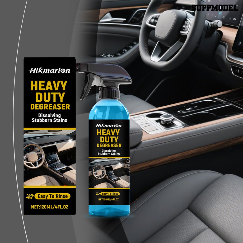 Suppmodel Limpador De Interior De Carro , Removedor De Manchas De Óleo Pesado De 120ml Para Vinil Plástico De Couro , Di