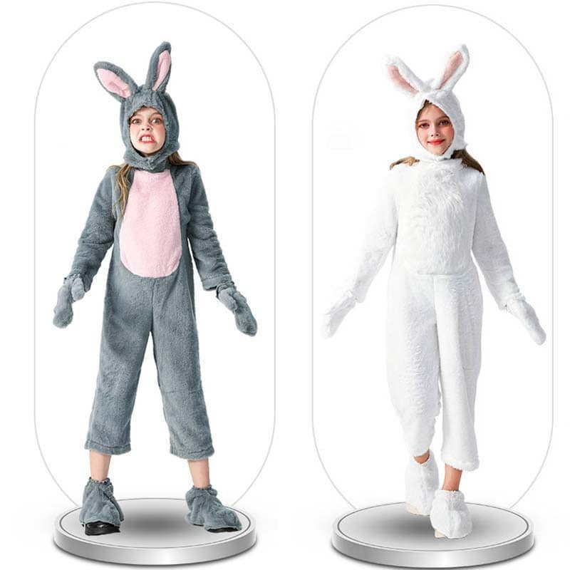 Crianças Meninas Coelho Traje Define Halloween Natal Carnaval Festa Animal Cosplay Trajes Criança Role Play Macacão
