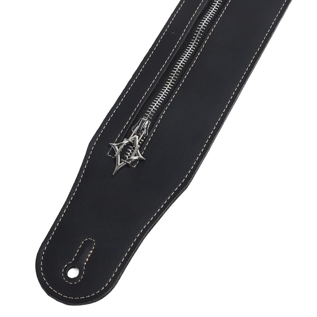 Npnobr Correia De Guitarra Punk Zíper Universal Macio 2.8 Pol . Ampliar Para Guitarras Elétricas Acústicas Baixo Superfí