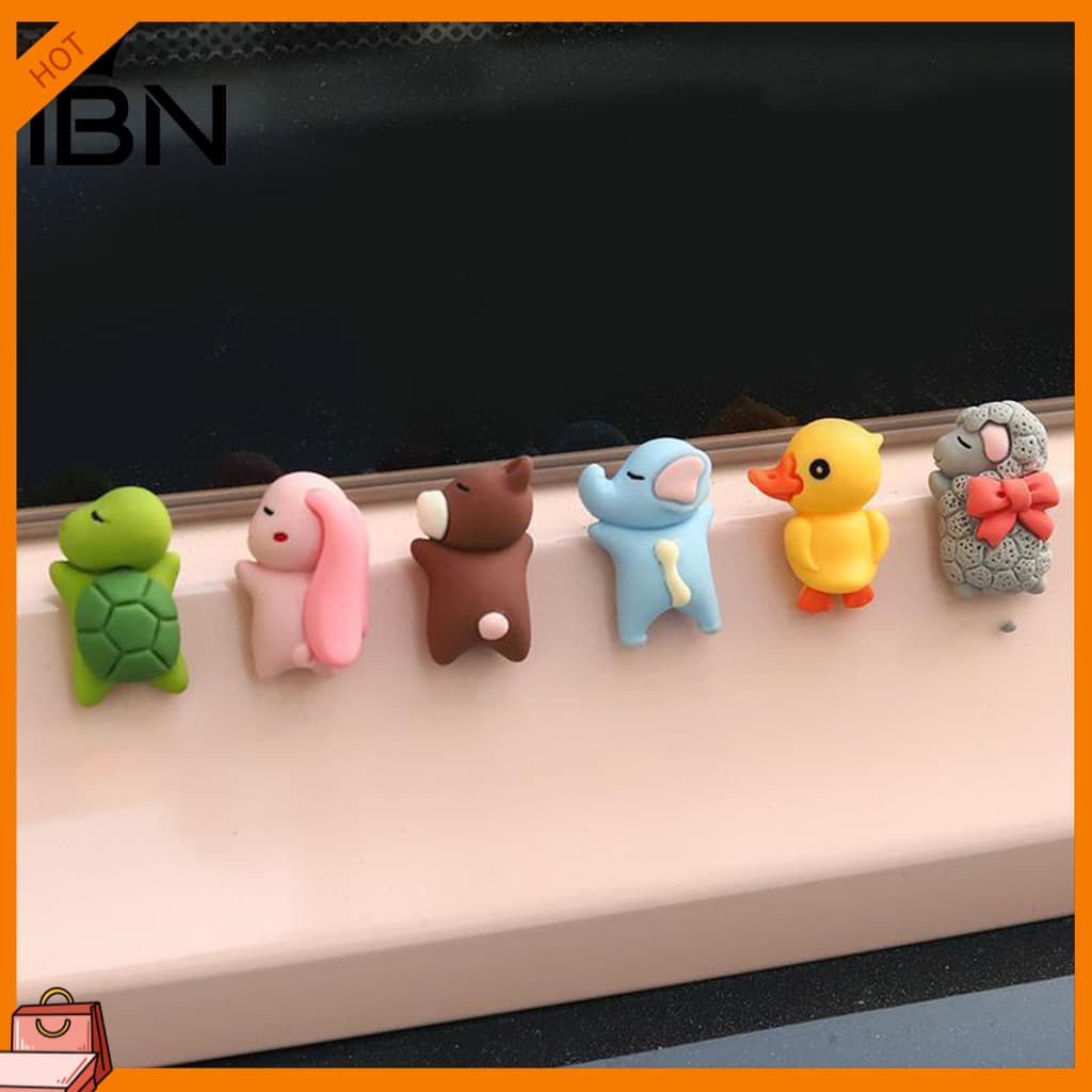 [IBN] 6 Pçs/Set Decoração De Carro Desenho Animal Design Fitas Dupla Face Ornamento De Borda De Janela Acessório De Moni
