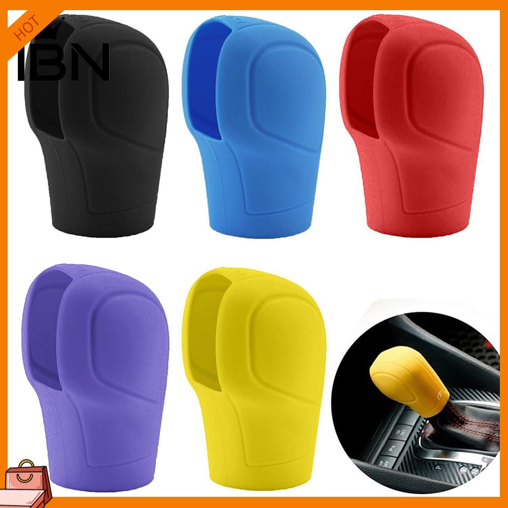 [IBN] 1Pc Auto Car Silicone Tampa Do Botão De Mudança De Cabeça De Engrenagem Aperto Freio De Mão Decoração De Interiore