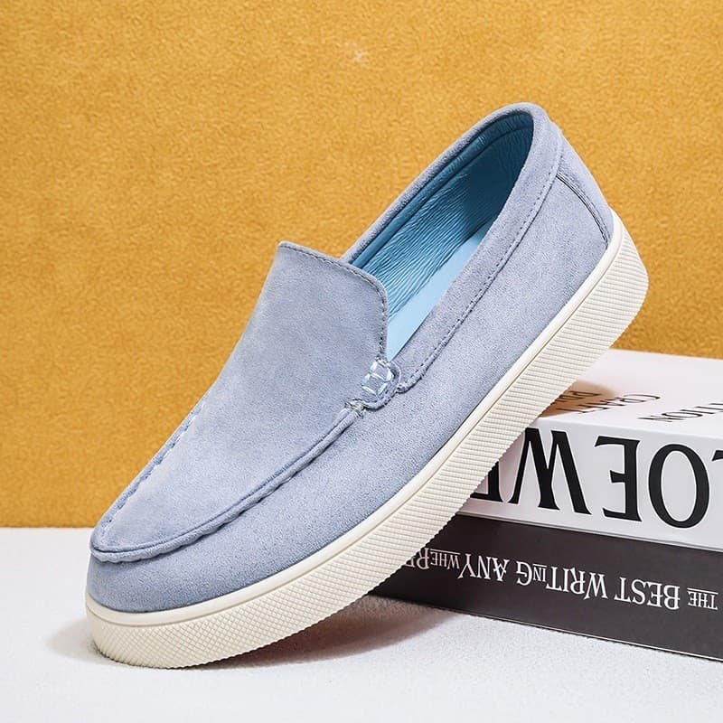 Sapatos masculinos mocassins casuais masculinos sem renda confortável respirável deslizamento em ervilhas sapatos