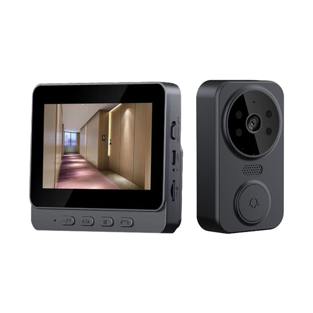 [Andoer.br] Campainha De Intercomunicação Visual Sem Fio 2.4G Com Tela IPS De 4.3 Polegadas , Alta Definição Inteligente