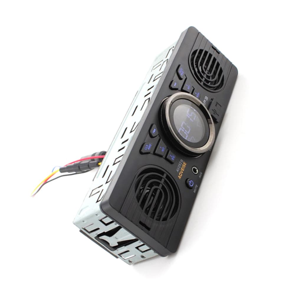 [Andoer.br] Cartão De Memória Digital Seguro Para Carro 12.0V MP3 Áudio Rádio Elétrico Com Alto-Falante BT Host S