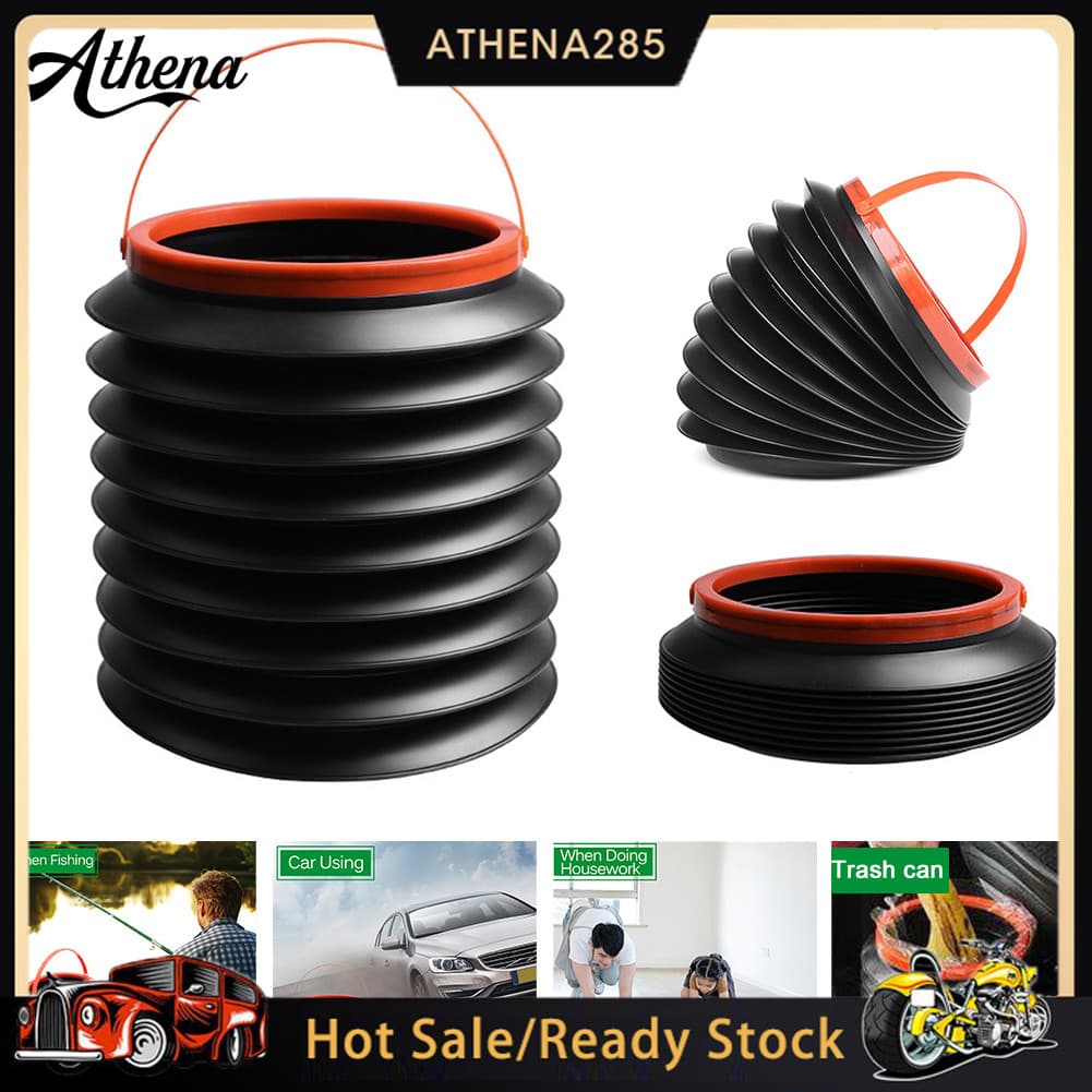 ATH_4L Lixeira Dobrável Para Carro , Lata De Lixo , Armazenamento , Balde , Organizador , Suporte
