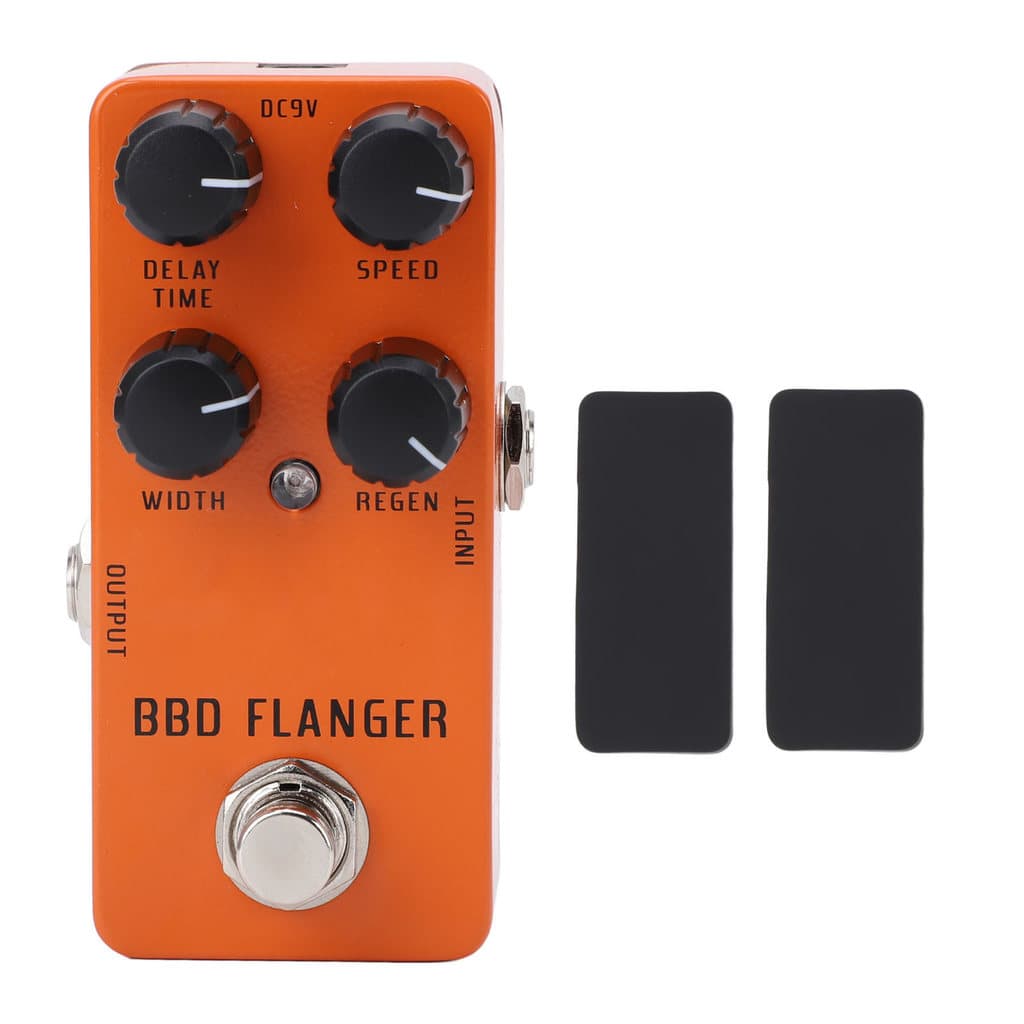 ((Venda quente) RS-08 Flange Pedal de efeito de guitarra Mini pedal de flange de simulação e lado Real DC9V
