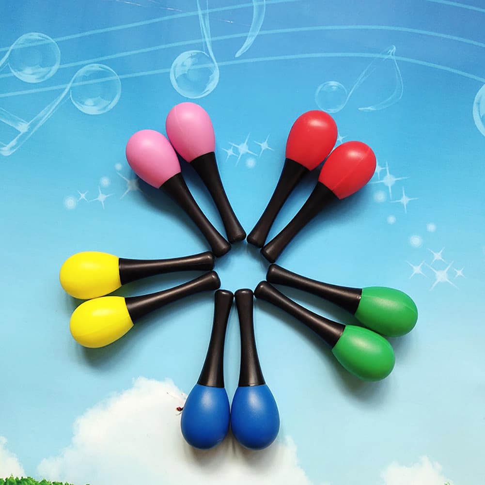 1Pc Martelo De Areia Maraca Chocalho Shaker Muiscal Instrumento Educacional Brinquedo Infantil
