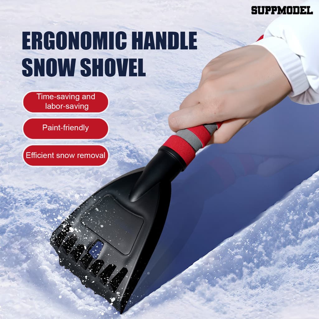 Suppmodel Pá De Neve Para Carro , Raspador De Gelo Multiuso , Ferramenta De Inverno Janelas De Pára-Brisa , Alça Ergonôm