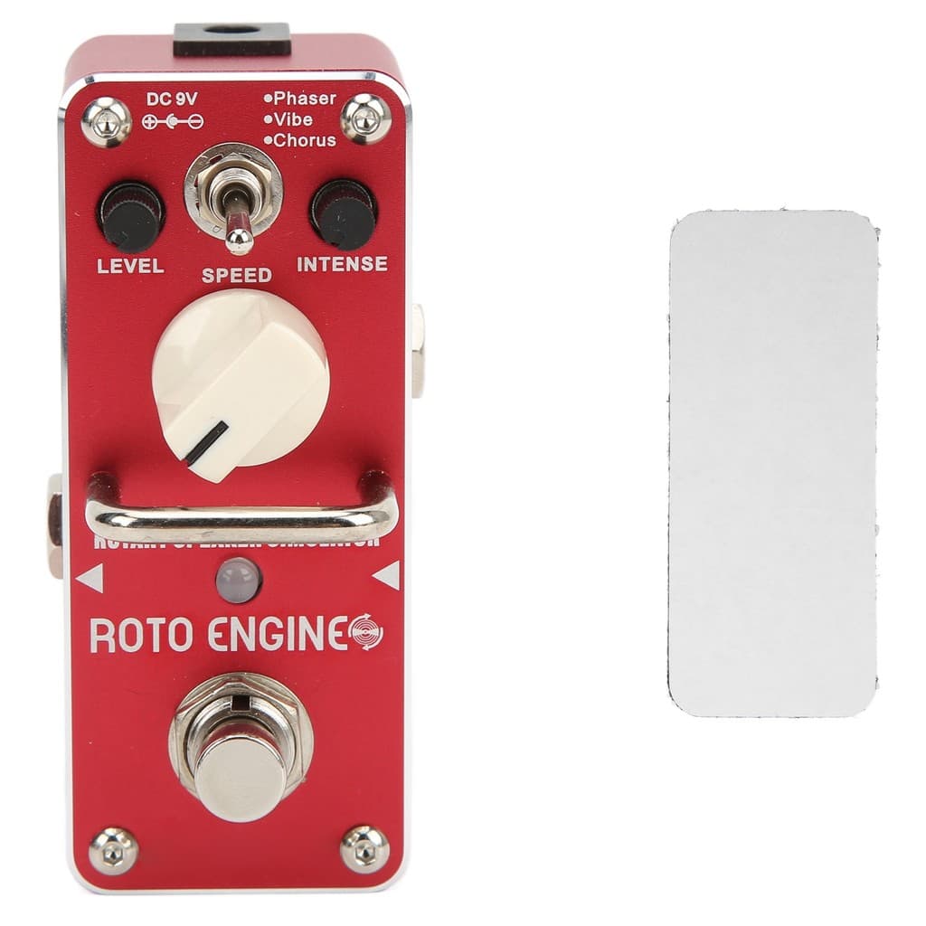 Pedal Simulador De Alto-Falante Rotativo , Pedais De Efeito De Guitarras Vermelhas De Metal Com 3 Modos De Efeitos