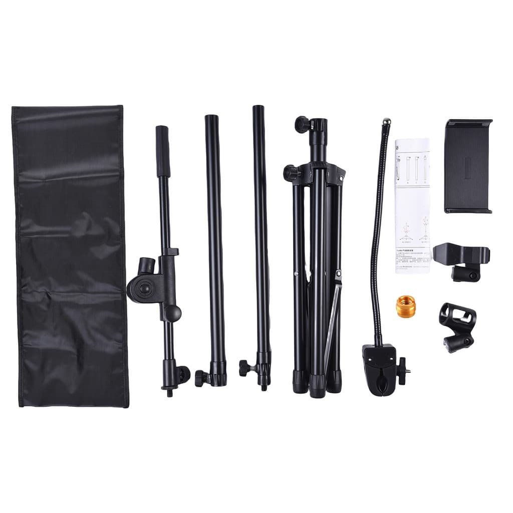 Suporte de chão para microfone GUITTO GMS-04 com suporte para celular/Tablet, suporte para microfone Boom ajustável, com