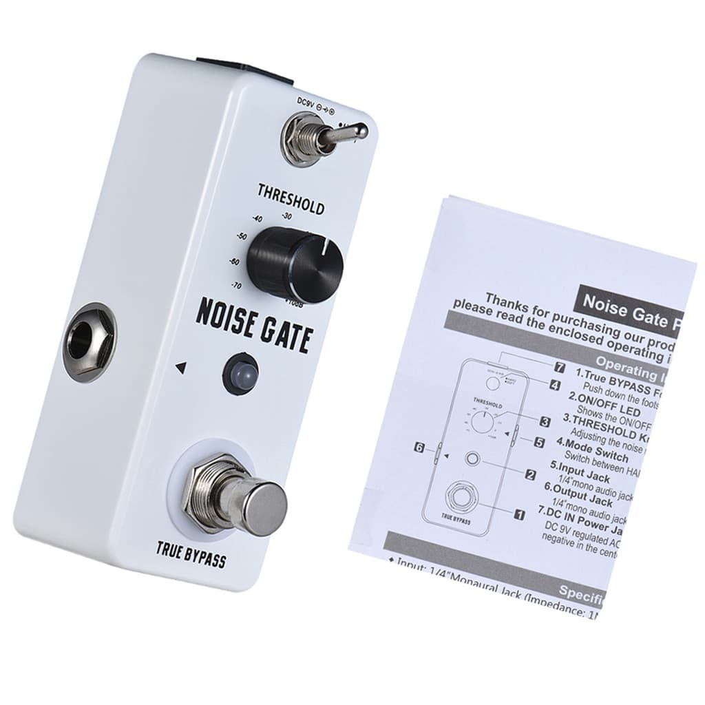 Pedal De Efeito De Guitarra Com Redução De Ruído Rowin 2 Modos De Concha De Liga De Alumínio True Bypass