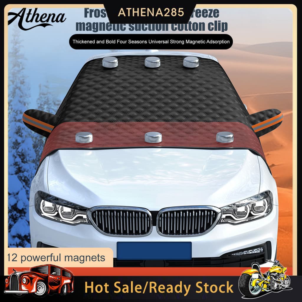ATH_ic Capa De Pára-Brisa-12 Protetor Universal De Carro Para Neve E Gelo Todas As Estações , Proteção Solar Contra Gead