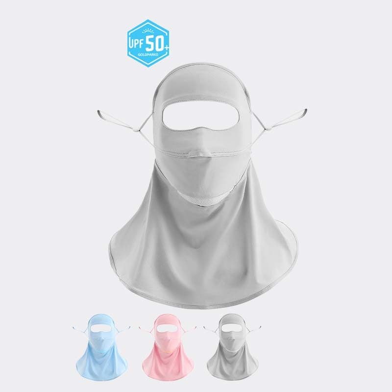 Protetor Solar Ao Ar Livre Babador De Seda Gelo Masculino Feminino Colar Pesca Equitação Uv Proteger Máscara De Decote