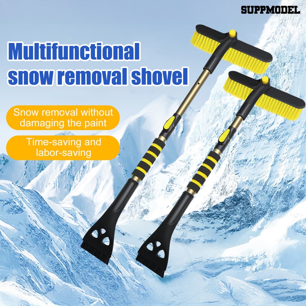 Suppmodel Escova De Neve Extensível Para Carro , Raspador De Gelo , Pá Resistente Com Aderência Em EVA , Ferramenta De R