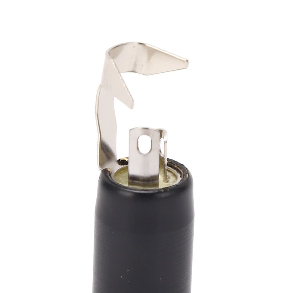 cpnobr 6.35mm Tomada De Saída De Guitarra Metal Construção Endpin Captador Para Guitarras Elétricas Acústicas Preto