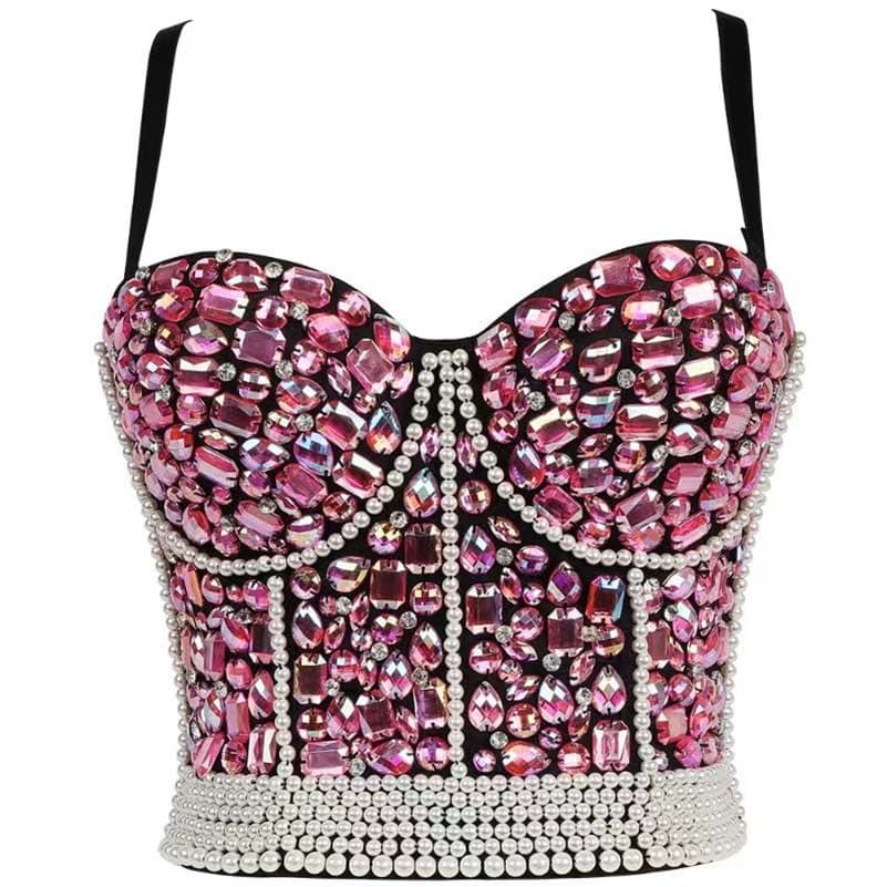 Sutiã Esportivo Feminino Multicolorido Diamantes Alças Finas Luxo Push Up Sutiãs Para Mulher Bralette Colheita Superior
