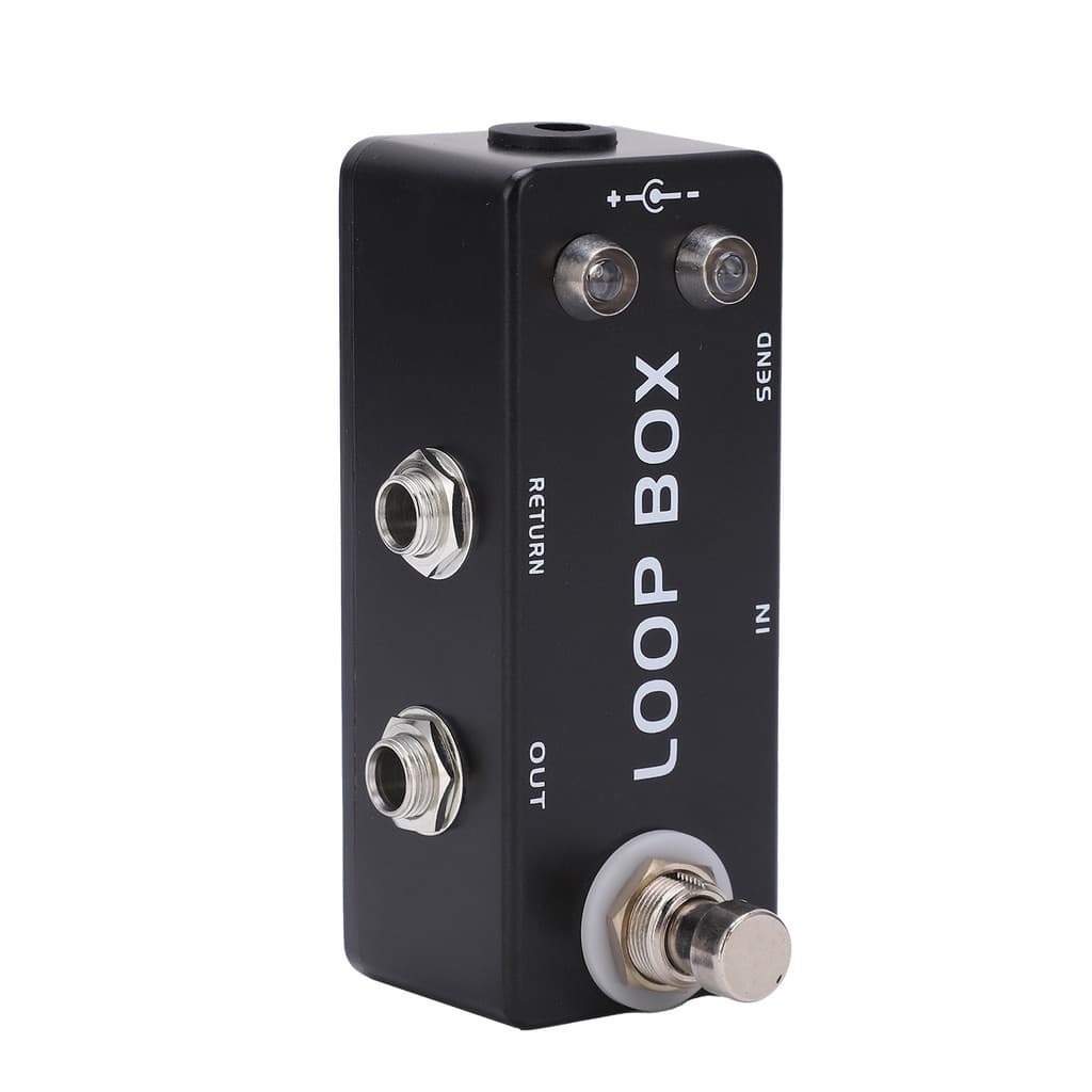 Guitarra Loop Efeito Metal Preto Mini Pedal True Bypass Seleção De Canal Para Baixo Elétrico