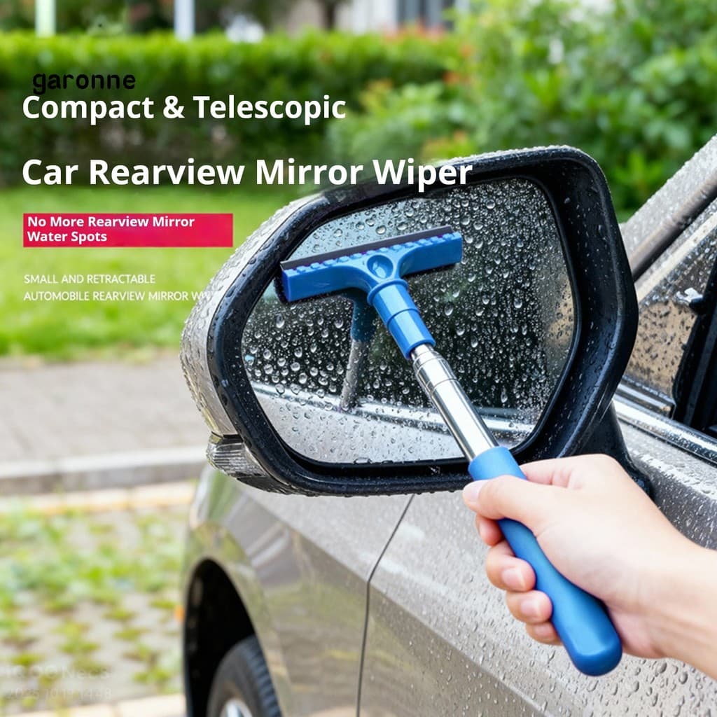 GA-Limpador De Espelho Lateral Extensível Para Carro Rodo De Janela Vidro Multifuncional Sujeira De Chuva Ferramenta De