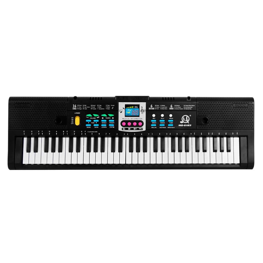 61 Teclas De Música Digital Teclado Eletrônico Crianças Piano Elétrico Multifuncional Para Estudante Com Função Microfon