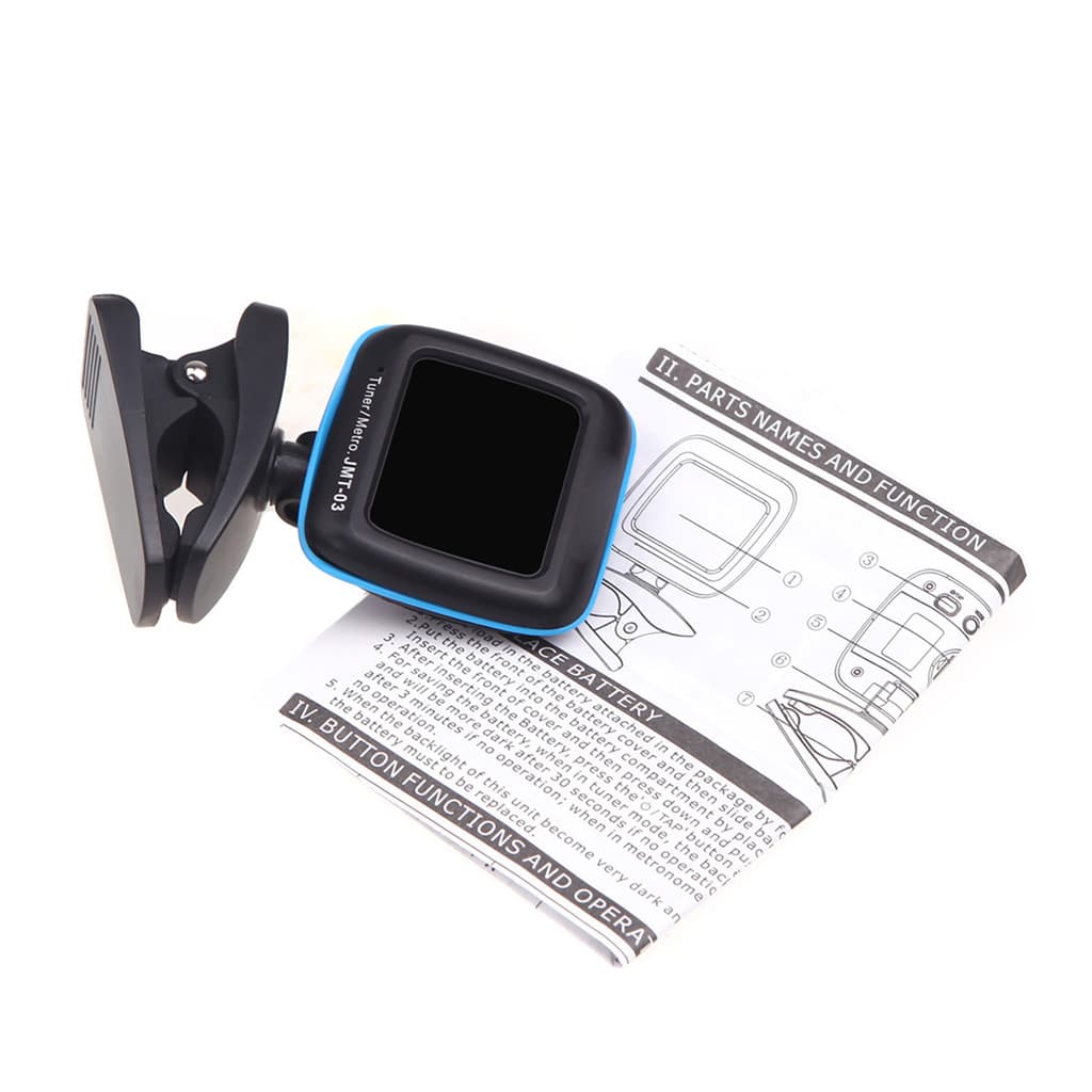 JOYO JMT-03 Afinador De Guitarra Portátil Metrônomo Digital Clip Mic Para Baixo Cromático Ukulele Violino