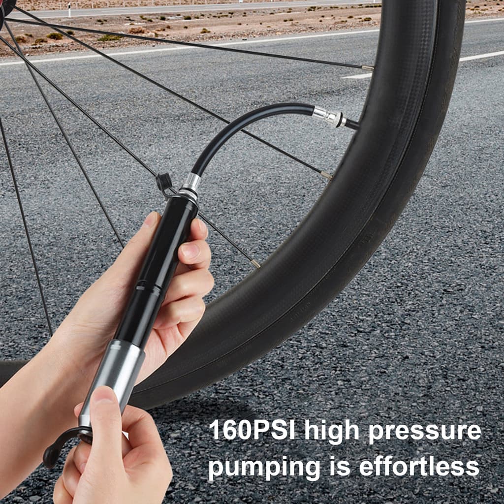[TTO] Mini Bomba De Bicicleta Com Montagem De Agulha 160PSI De Alta Pressão Resistente MTB Estrada Mountain Bike Pneu In