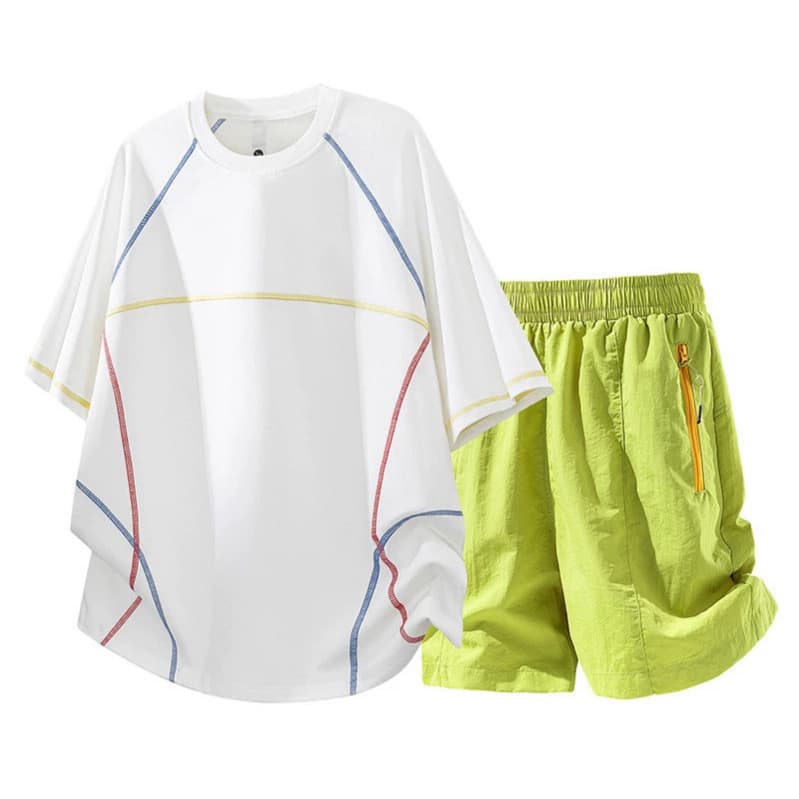 NASA terno esportivo masculino feminino novo estilo solto Casual roupas masculinas de secagem rápida correndo Shorts de