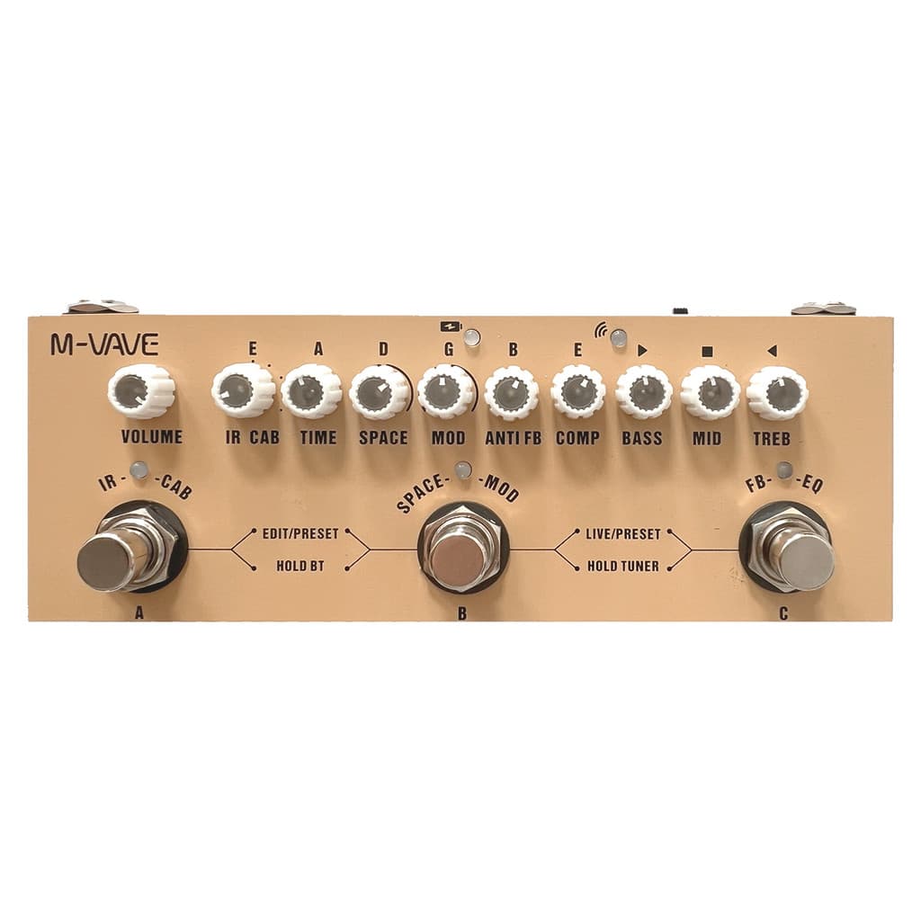 sicibr M-VAVE CUBE AC Portátil Multifuncional Guitarra Acústica Pedal De Efeito Combinado Com Telefone De Reprodução De