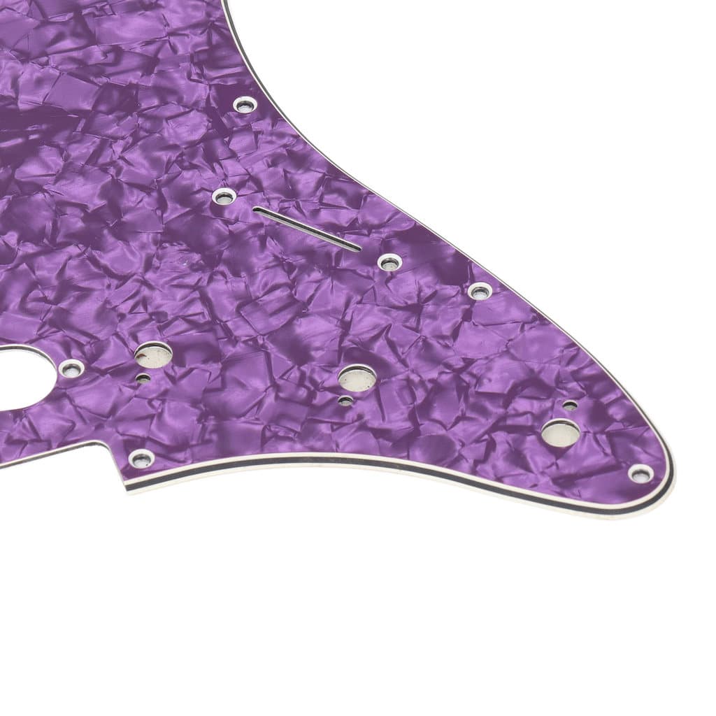 cpnobr Pickguard De Guitarra Elétrica Com 11 Furos De Plástico Frontal Substituição Para Guitarras Strat Roxo