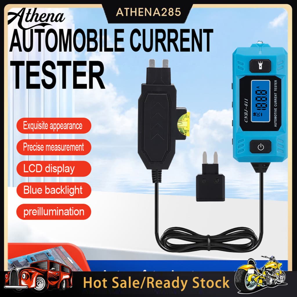 [ATHENA] ❄ Testador De Sonda De Falha De Circuito Automotivo 23A 12V Rastreador De Fio Com Display LCD Corrente De Relé