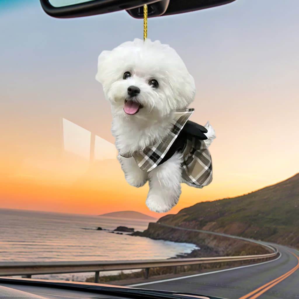 SHENYOU Cão Gato Carro Charme Acrílico Espelho Retrovisor Pingente Bonito Mochila Chaveiro Forma Única Cabides De Decora