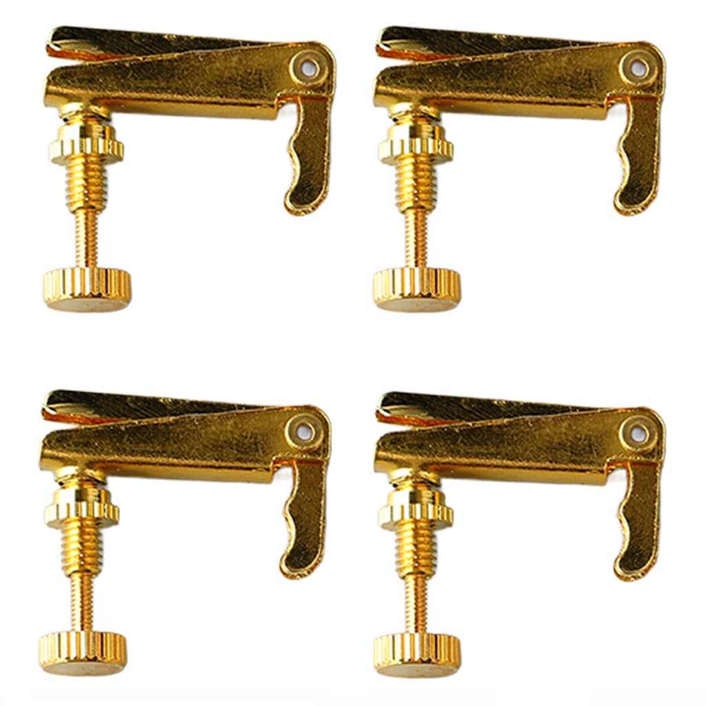 Acessórios para instrumentos musicais de ajuste fino dedicados para violino 1/2 (pacote com 4 unidades) dourado